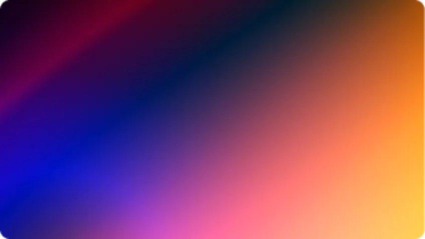 A rectangle with a gradient of blues and oranges.